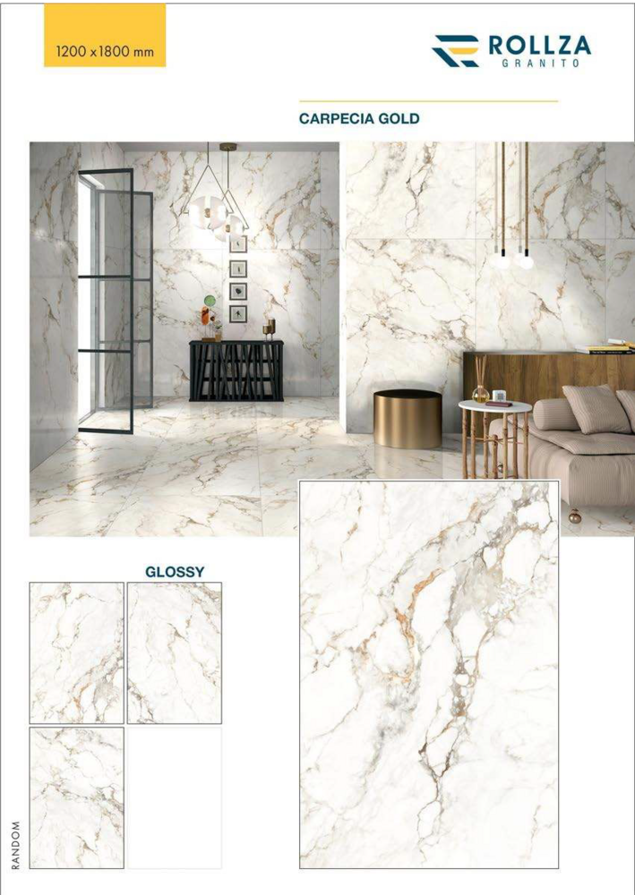 Slab Ceramic Tiles - Size: 1200x1800mm