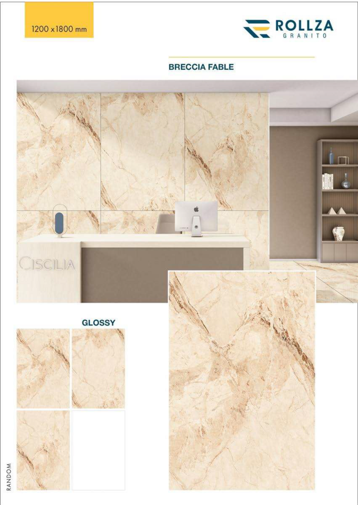 Slab Ceramic Tiles - Size: 1200x1800mm