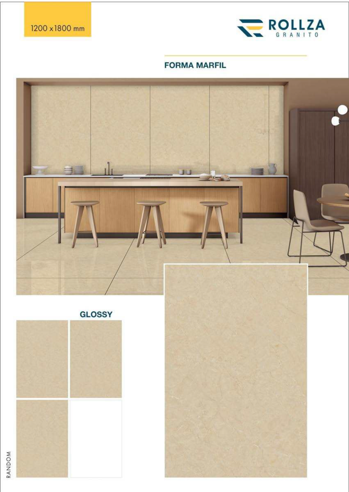 Polished slab tiles