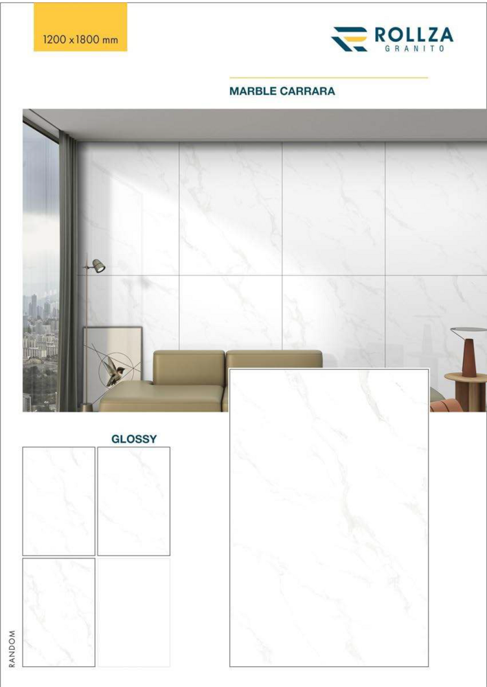 Ceramic Slab Tiles - Size: 1200x1800mm