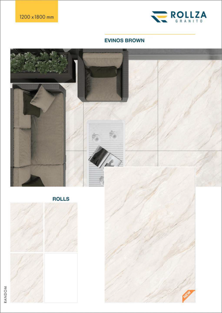 Rectified Slab Tiles - Material: Ceramic