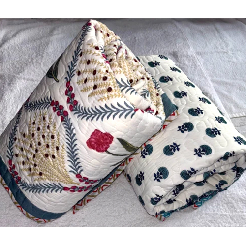 Hand Block Printed Single Bed Quilt