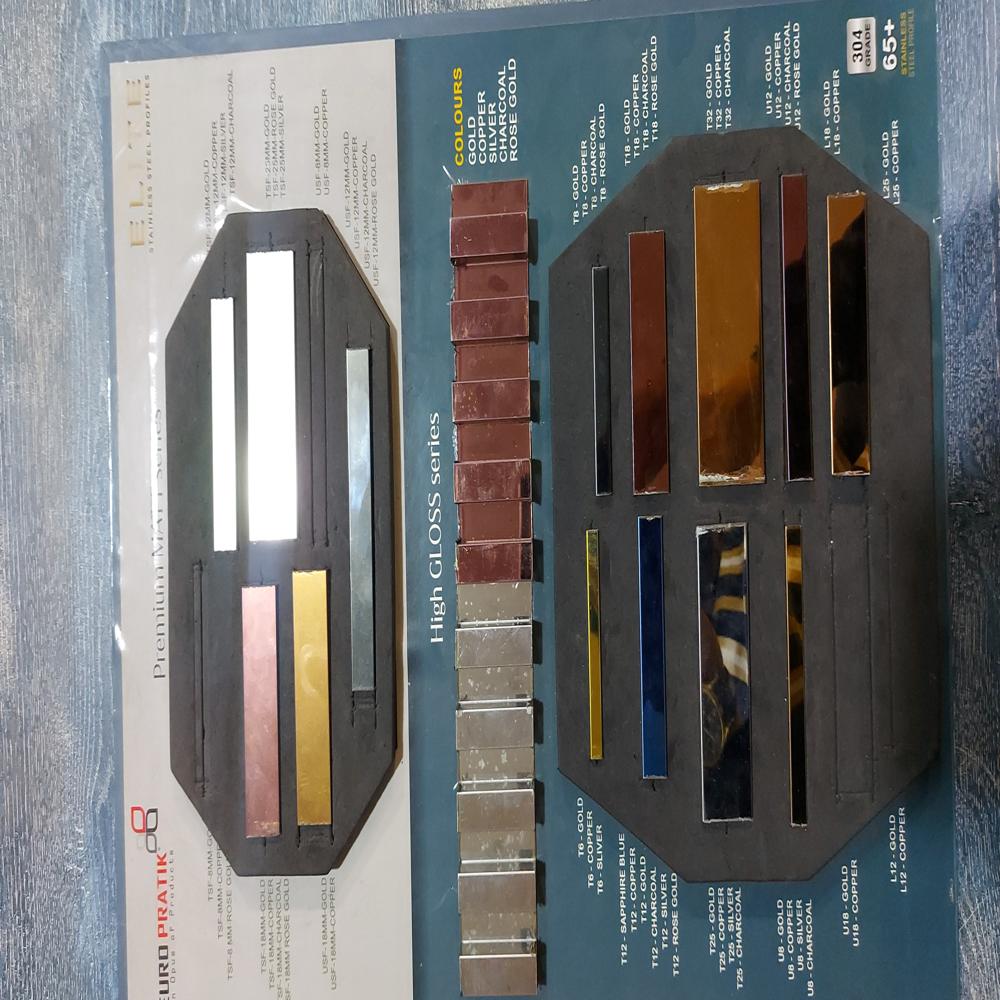 Stainless Steel Pvd Coated Profiles Durable & Stylish Finish High Quality Imported Architectural - Color: Different Available