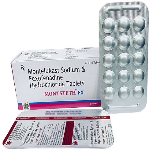 Montelukast Sodium And Fexofenadine Hydrochloride Tablets - 10 x 15 Tablets per Box | Allergy Relief, Respiratory Aid, Easy-to-Consume Tablets