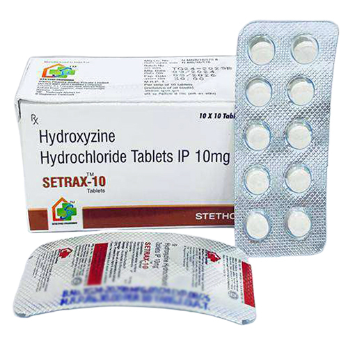 10 MG हाइड्रोक्सीज़िन हाइड्रोक्लोराइड टैबलेट्स आईपी
