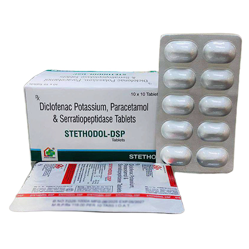 Diclofenac Potassium Paracetamol And Serratiopeptidase Tablets