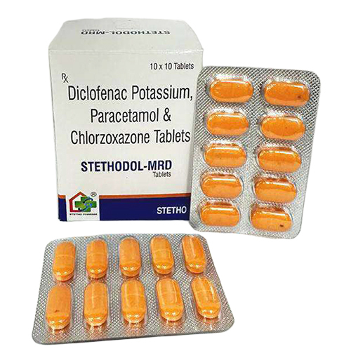 Diclofenac Potassium Paracetamol And Chlrozoxazone Tablets