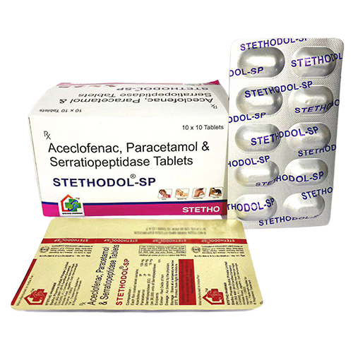 Aceclofenace Paracetamol And Serratiopeptidase Tablets