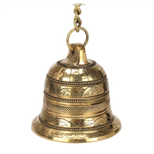 Brass Wall Hanging Bells For Home Mandir Temple Living Room Decoration - Color: Various Available