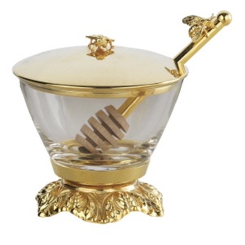 Brass Gold Plated Party Honey Bowl - Color: Various Available