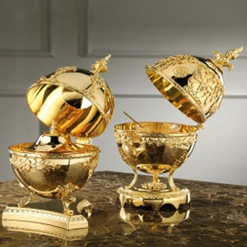 Gold Plated Top Quality Brass Caviar Holder - Color: Various Available