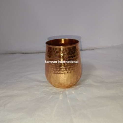 Copper Hammered Drinking Glass - Color: Various Available