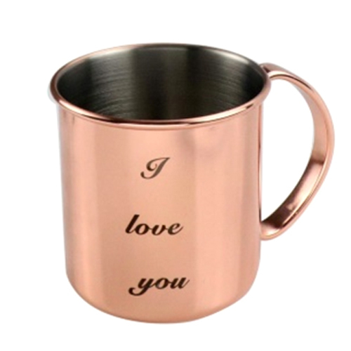 Top Quality Copper Water Mug With Laser Design