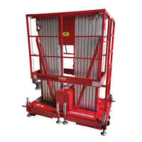 Double Mast Aerial Work Platform - Color: Red