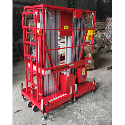 Double Mast Aerial Work Platform - Color: Red