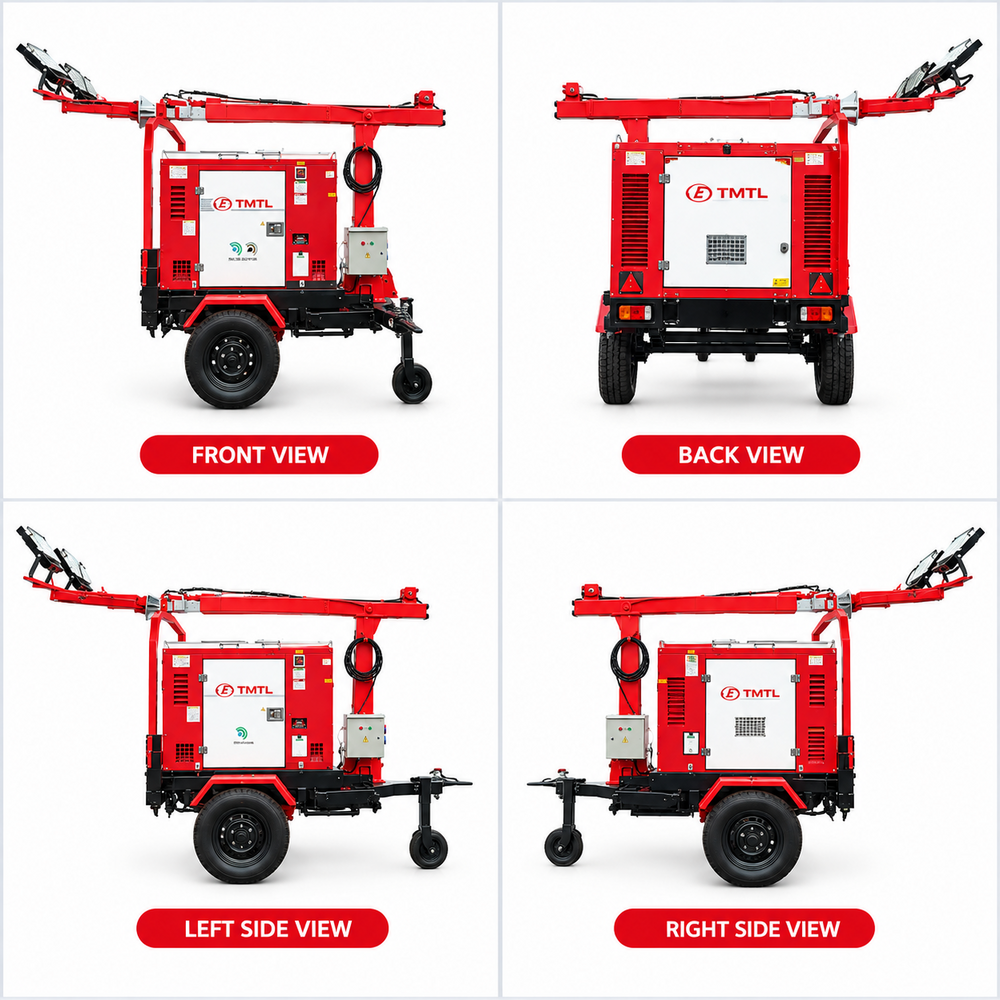 Led High Intensity Discharge Mobile Lighting Tower - Color: Cool White