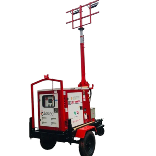 Led 7.5Kva Mobile Flood Lighting Tower - Color: Red