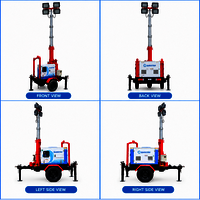 Mobile Lighting Towers Generator - Color: Red