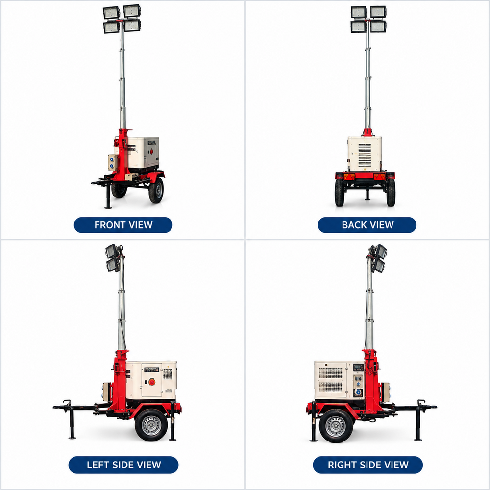 Spektrum Led Mobile Lighting Towers - Color: Red