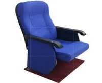 Blue Push Back Theater Chair
