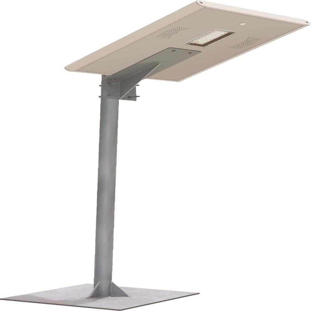 Solar Street Light - Ms Material, 110-215 Volt Input, Sleek Black Finish | Energy-efficient, Durable For Industrial Outdoor Use, 1-year Warranty