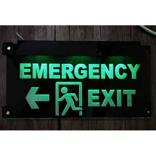 Led Fire Exit Sign Board - Color: Green