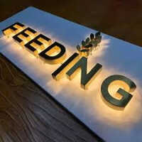 Acrylic Led Sign Board - Acrylic, 8' X 4', Yellow Digital Display | Waterproof, Easy To Install, Outdoor Signage Solution