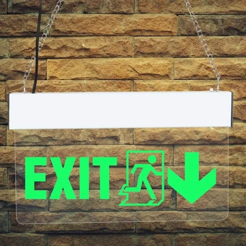 Led Exit Sign Board - Color: Green