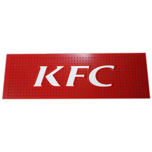 Acp Perporated Sign Board - Color: White