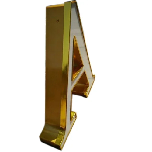Acrylic Led Letter Sign - Color: Golden