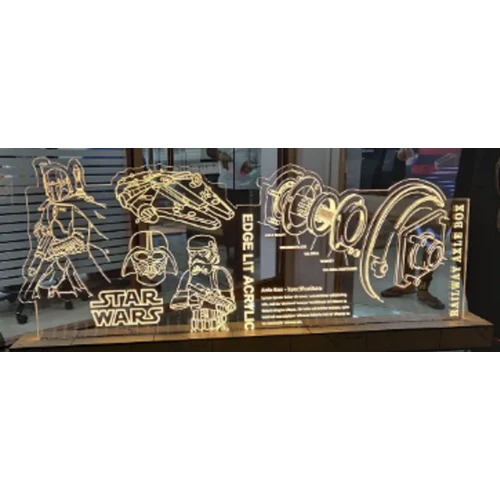 Acrylic Edge Lights Sign Plate - Color: Any Color