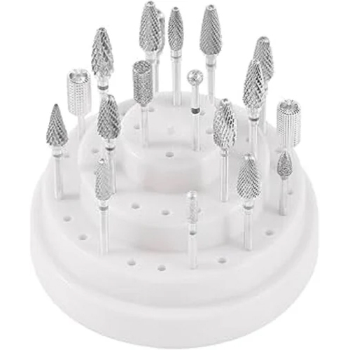Acrylic Drill Bit Trays Displays - Color: White