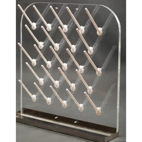 Laboratory Glassware Drying Rack - Color: White