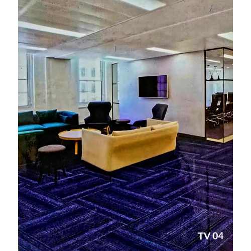 Traveller Level Loop-Pile Carpet Tiles - Color: Multi Color