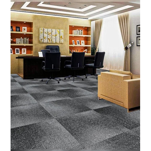 Grey Color Zone Pvc Backing Carpet Tiles - Color: Grays