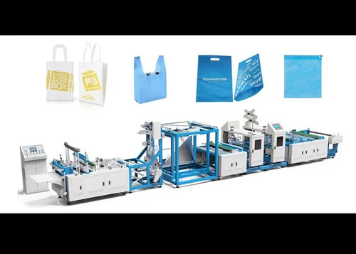 Non Woven Bag Making Machine - Eco-friendly, 220 Volt Electric Drive, Automatic Operation | White Color, 1 Year Warranty