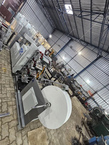 Three Colour Double Embrossing Tissue Napkins Making Machine - Color: White