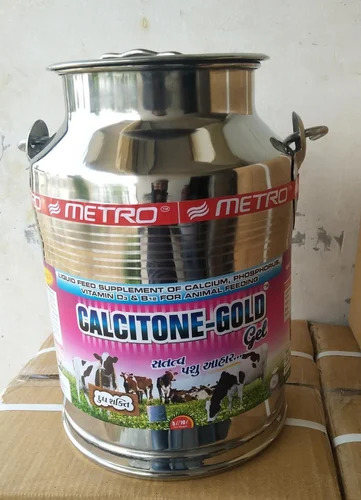 Calci Ton Gold 5 Litre Steeel Can - Application: Animals