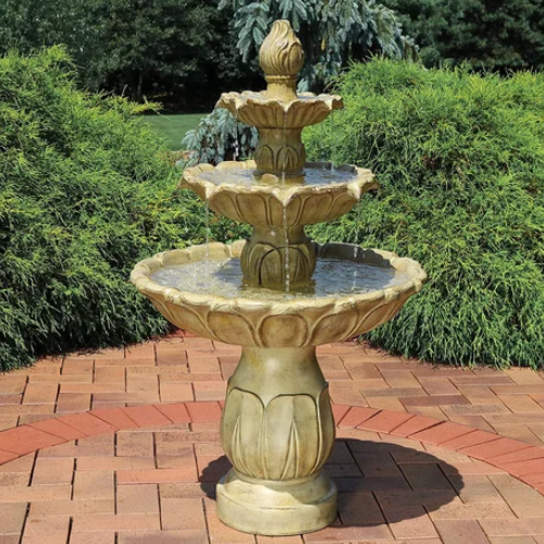 Sandstone Carved Water Fountain - Weight: 600 Kilograms (Kg)