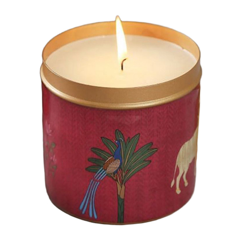 Decorative Candle Tin Box - Color: Multicolor