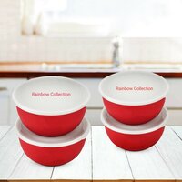 Microwave safe Stainless steel Euro Bowl Set of 4
