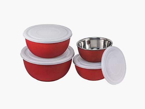 Microwave safe Stainless steel Euro Bowl Set of 4
