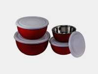 Microwave safe Stainless steel Euro Bowl Set of 4