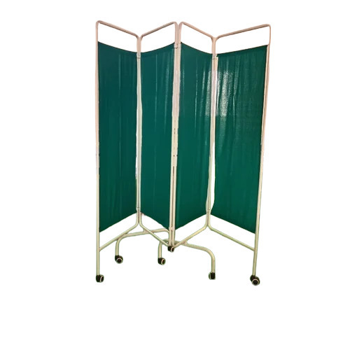 Mild Steel Hospital Folding Screen - Color: White(frame)