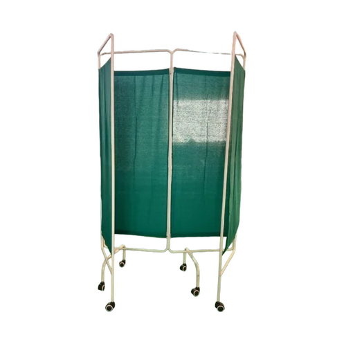 Mild Steel Hospital Folding Screen - Color: White(frame)