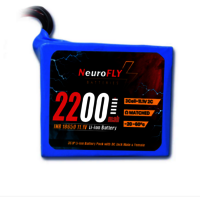 NeuroFLY 11.1V 2200mAh 3S 18650 Li-Ion Battery Pack 2C 3S1P Li-Ion Battery with Male & Female DC Jack and 4 Pin JST Connector