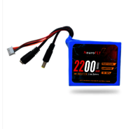 NeuroFLY 11.1V 2200mAh 3S 18650 Li-Ion Battery Pack 2C 3S1P Li-Ion Battery with Male & Female DC Jack and 4 Pin JST Connector