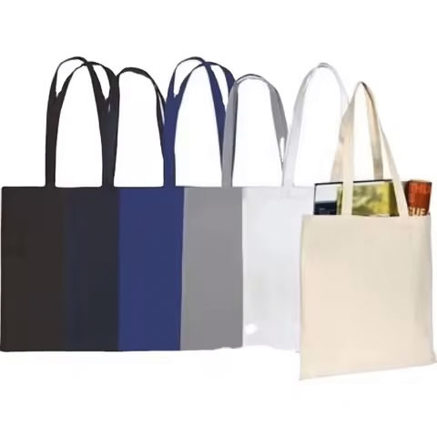 Custom Logo INS National Design Tote Bag Long Shoulder Strap Natural Cotton Canvas Leather Fabric Lining Belt Customizable