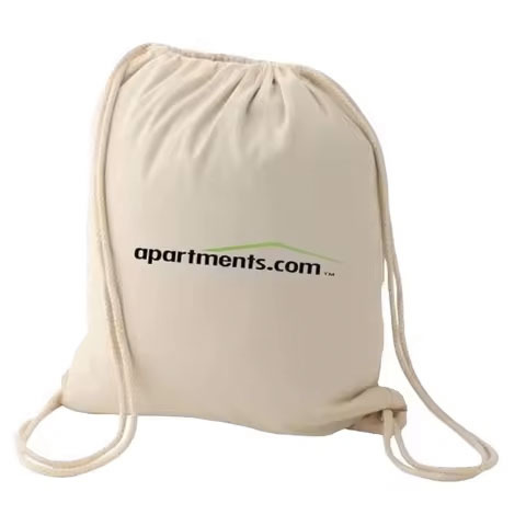Eco-Friendly Recycled Fine Quality Custom Printed Canvas Drawstring Backpack Bag Stylish Vintage Design