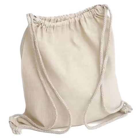 Custom Beige Recycled Organic Cotton Drawstring Dust Bag Logo Printed Handle Fashionable Canvas Daily Use Fabric Letter